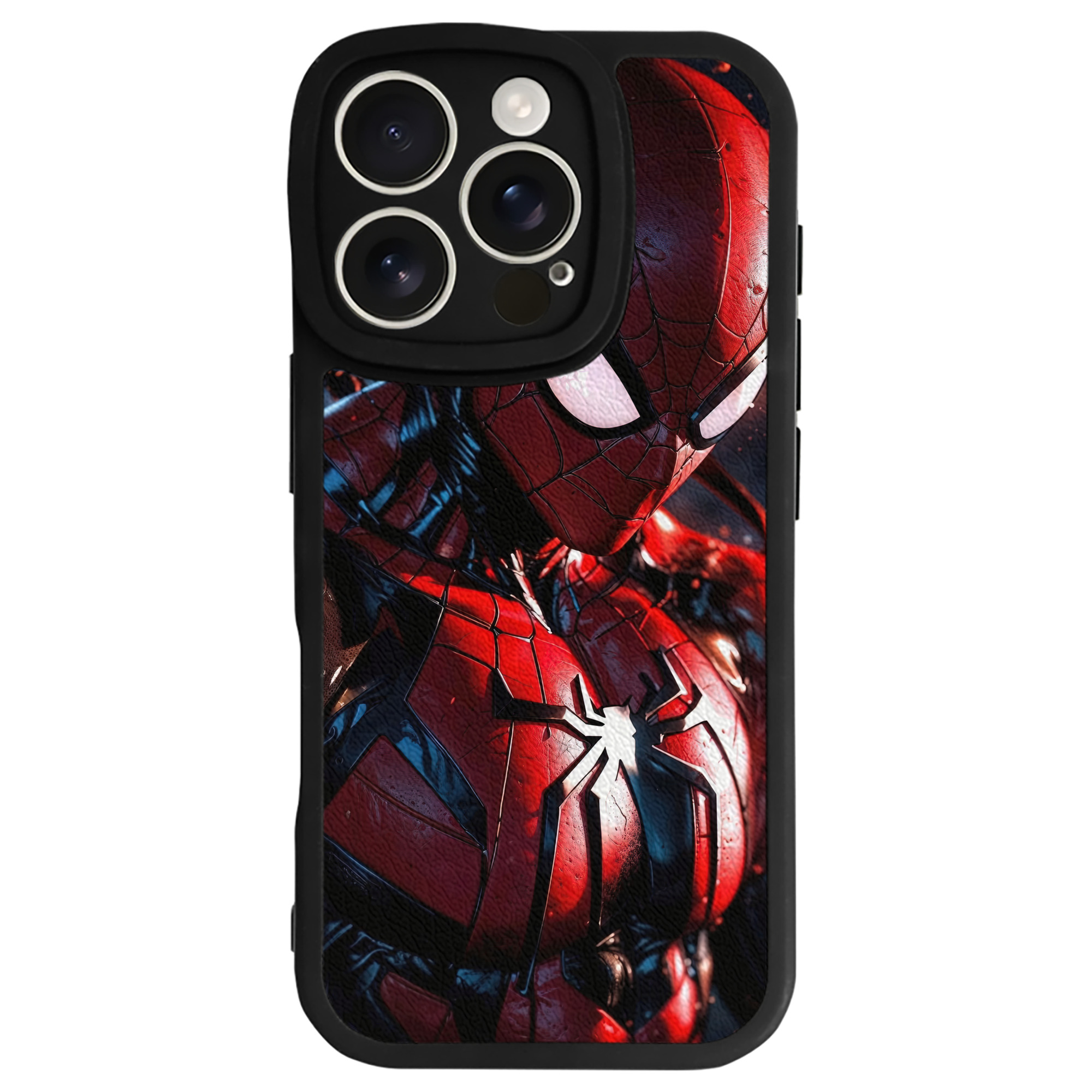 （画像用） Spider Man スパイダーマン 【iPhone 16シリーズ対応】シリコンスマホケース（レザー調） 材質：シリコン